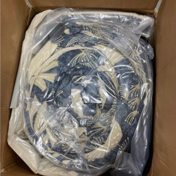 Madison Park Chatham Blue 7-piece Cotton Sateen Comforter Set Queen - Picture 9 of 10